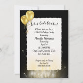 Invitation 16e anniversaire Ballons d'or en boîte blanche (Dos)