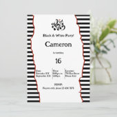 Invitation 16e anniversaire Black & White Party (Debout devant)