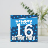 Invitation 16e Anniversaire des étoiles bleues D4241 (Debout devant)