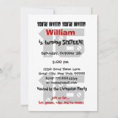 Invitation 16e anniversaire Diamants noirs Ados modernes W704 (Dos)