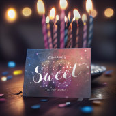 Invitation 16e anniversaire fête Chic Galaxy Star Constellati