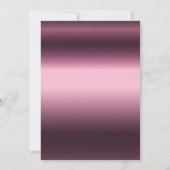 Invitation 16e anniversaire flores bordeaux violet géométriqu (Dos)