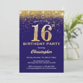 Invitation 16e anniversaire Marine Blue and Gold Parties scin (Debout devant)