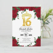 Invitation 16e anniversaire Modèle de l'invitation (Debout devant)