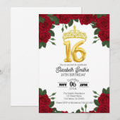 Invitation 16e anniversaire Modèle de l'invitation (Devant / Derrière)