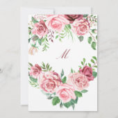 Invitation 16e anniversaire Rose rose Roses Chic Sweet sixtee (Dos)