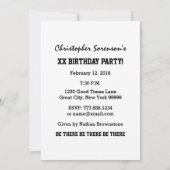 Invitation 16e anniversaire Seize Roches BLUE Grunge F16Z (Dos)