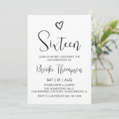 Invitation 16e fête d'anniversaire 16 ans Anniversaire Garçon (Debout devant)