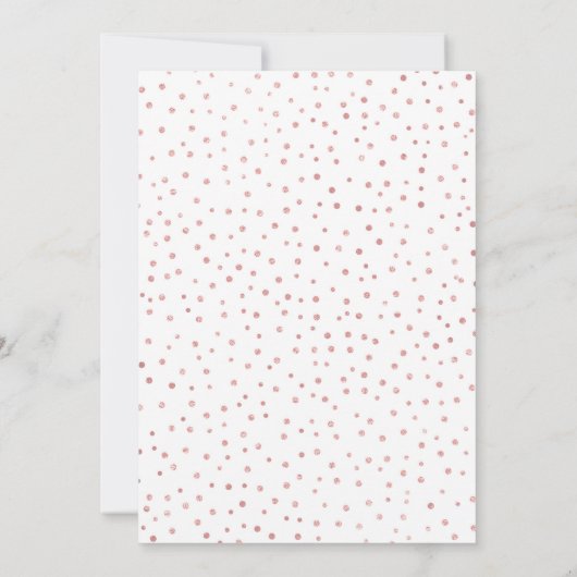 Invitation 16e fête d'anniversaire - Rose blanche or (Dos)