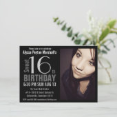 Invitation 16ème fête d'anniversaire de XL de bonbon moderne (Debout devant)