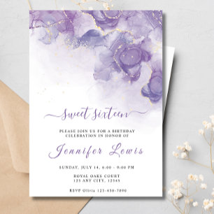 Invitation 16ème Soft Purple Lavender Soft Soft Soft Purple F