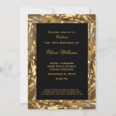 Invitation 16èmes noir et or d'anniversaire d'anniversaire du (Dos)