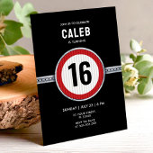 Invitation 16th Birthday Speed Limit Sign - ANY AGE