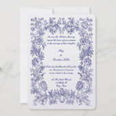 Invitation 1770 Botanique Floral Border Mariage (Devant)
