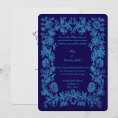 Invitation 1770 Botanique Floral Border Mariage (Devant / Derrière)