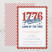 Invitation 1776 4th of July Party (Devant / Derrière)