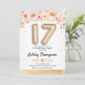 Invitation 17e fête d'anniversaire - Ballons d'or (Debout devant)