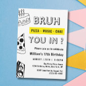 Invitation 17th Bruh, Toi dans Anniversaire Ado Garçon Drôle
