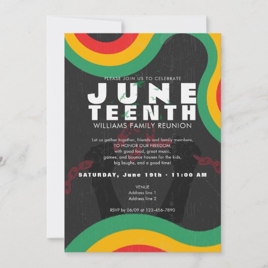 Invitation 1865, 1865, fête de la liberté (Devant)