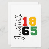 Invitation 1865 Le Véritable Jour de l'Indépendance (Devant / Derrière)