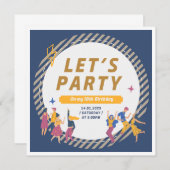 Invitation 18 et se sentir en vie : fête d'anniversaire (Devant / Derrière)