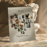 Invitation 18 Photos Collage Mariage en forme de coeur<br><div class="desc">Sélectionnez plusieurs photos du couple pour créer cette belle invitation pour votre mariage. Le collage photo forme une forme de coeur représentant l'amour que vous ressentez l'un pour l'autre. Ajoutez tous les détails pour le rendre merveilleux et unique.</div>