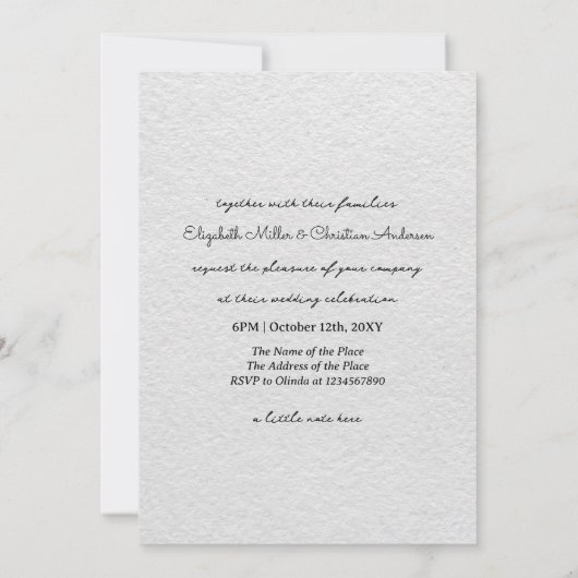 Invitation 18 Photos Collage Mariage en forme de coeur (Dos)