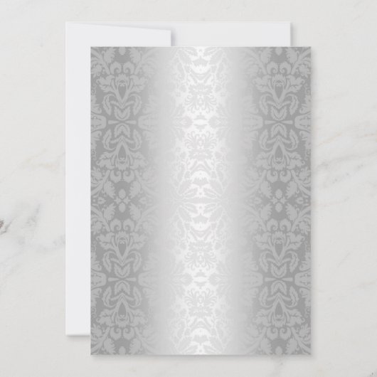 Invitation 18e anniversaire - Argent Damask (Dos)