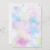 Invitation 18e anniversaire Blue rose Floral Pastel Dîner (Dos)