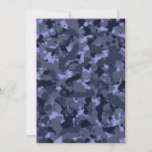 Invitation 18E Anniversaire, Camo Bleu Ado personnalisé (Dos)