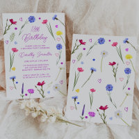 18e anniversaire de la fête Purple Fleur sauvage M