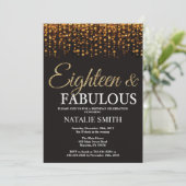 Invitation 18e anniversaire Dix-huit et fabuleuse Parties sci (Debout devant)