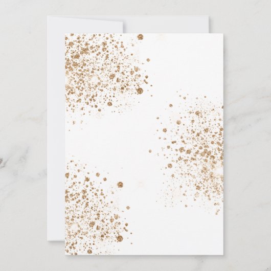 Invitation 18e anniversaire eucalyptus verdure pailleté éléga (Dos)