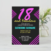 Invitation 18e anniversaire fabuleux Dix-huit Anniversaire (Debout devant)