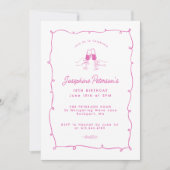 Invitation 18e Anniversaire Fête Doodle Whimsical Rose (Devant)