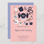 Invitation 18e anniversaire Fortune Teller Mystic (Devant / Derrière)