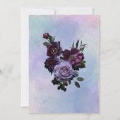 Invitation 18e anniversaire Moody Purple Gothic Flower (Dos)