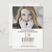 Invitation 18e anniversaire - Photo Party (Devant)