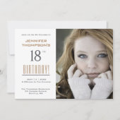 Invitation 18e anniversaire - Photo Party (Devant)