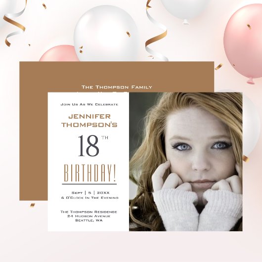 Invitation 18e anniversaire - Photo Party