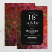Invitation 18e anniversaire Red and Black Party (Devant / Derrière)