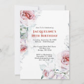 Invitation 18e anniversaire Rose (Dos)