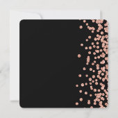 Invitation 18e anniversaire Rose Gold Faux Parties scintillan (Dos)