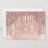 Invitation 18e anniversaire Rose Gold Foil & Parties scintill (Dos)