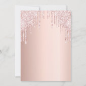 Invitation 18e anniversaire rose parties scintillant or goutt (Dos)