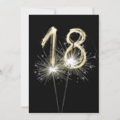 Invitation 18e anniversaire Sparklers de fête (Devant)