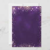 Invitation 18e anniversaire violet rose or luxe (Dos)