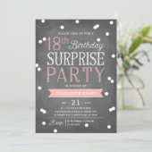 Invitation 18e Confetti Surprise Party Invitation| Anniversai (Debout devant)