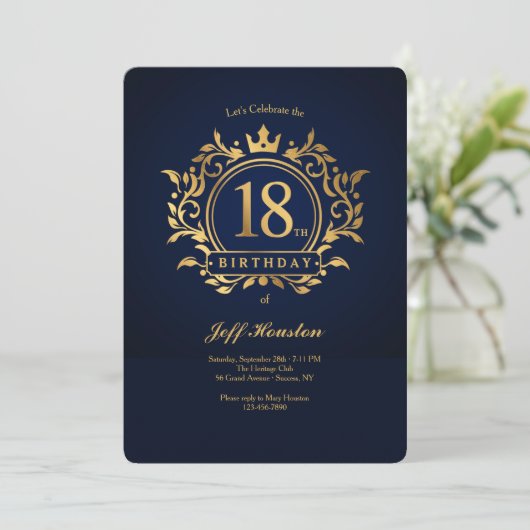 Invitation 18e fête d'anniversaire (Debout devant)