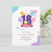 Invitation 18e fête d'anniversaire (Debout devant)